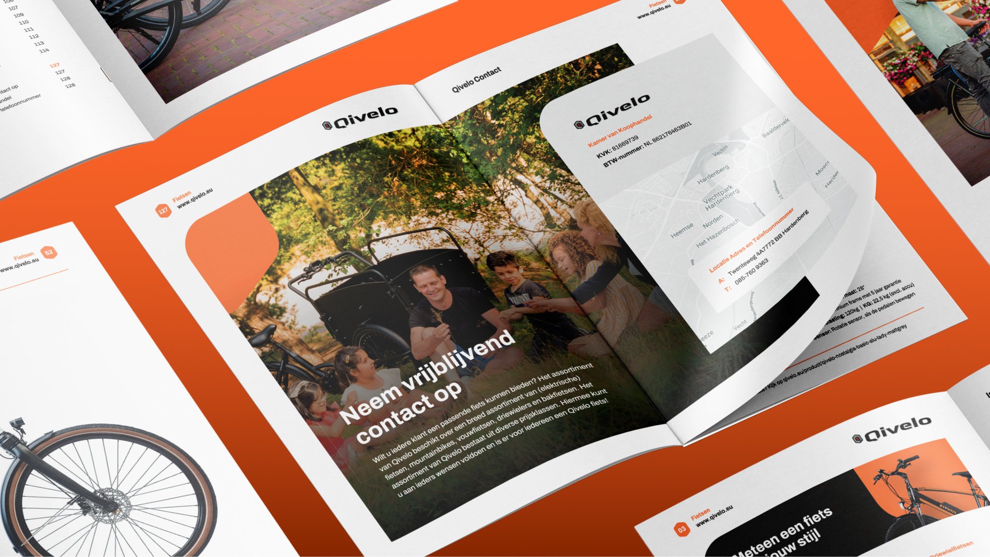 Qivelo brochure voorbeeld close up